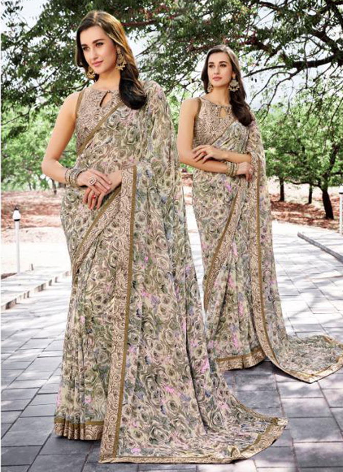 Florence Weightless Designer Casual Wear Lace Bordered Sarees Collection 21101-21110